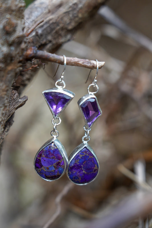 Purple haze earrings