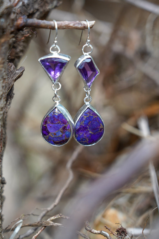 Purple haze earrings